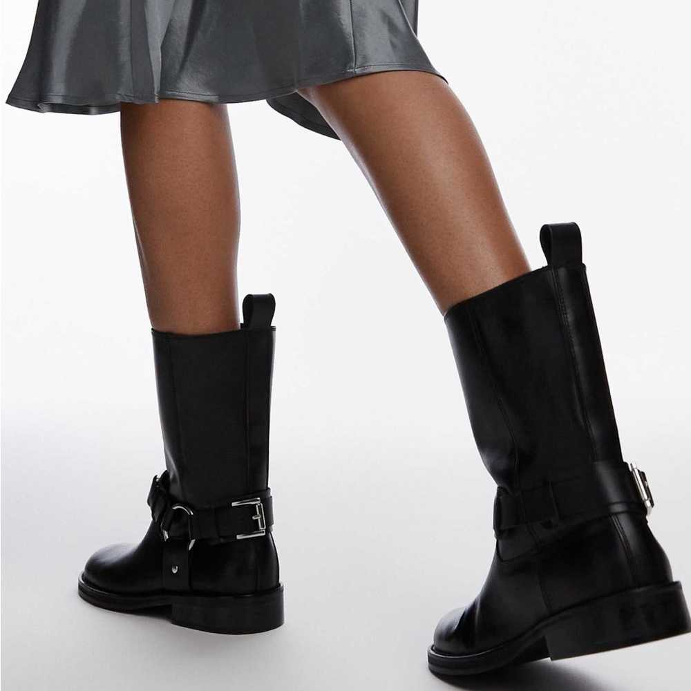 Topshop Leam Biker Boots